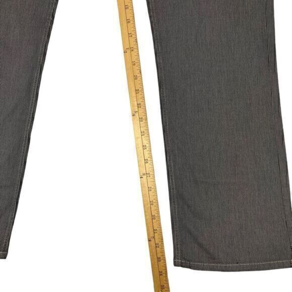 Bugatchi Uomo Pants Mens Size 40x34 Gray Striped Relaxed Fit Flat Front Trousers - Picture 13 of 14